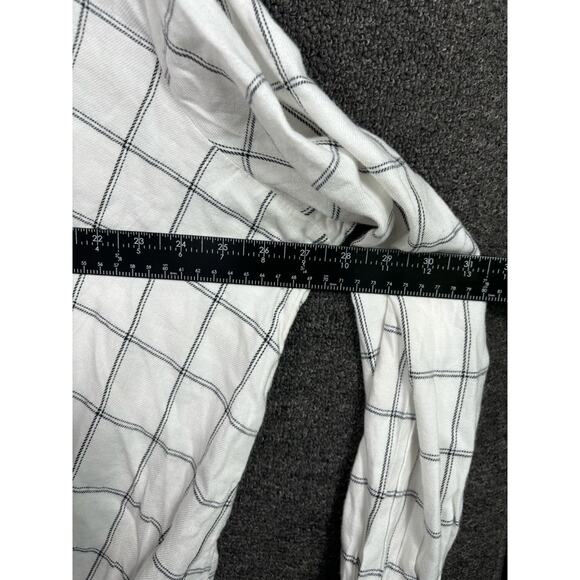 GAP Snap Button Shirt Womens Size XXL White Plaid Long Sleeve Relaxed NEW - Picture 9 of 9